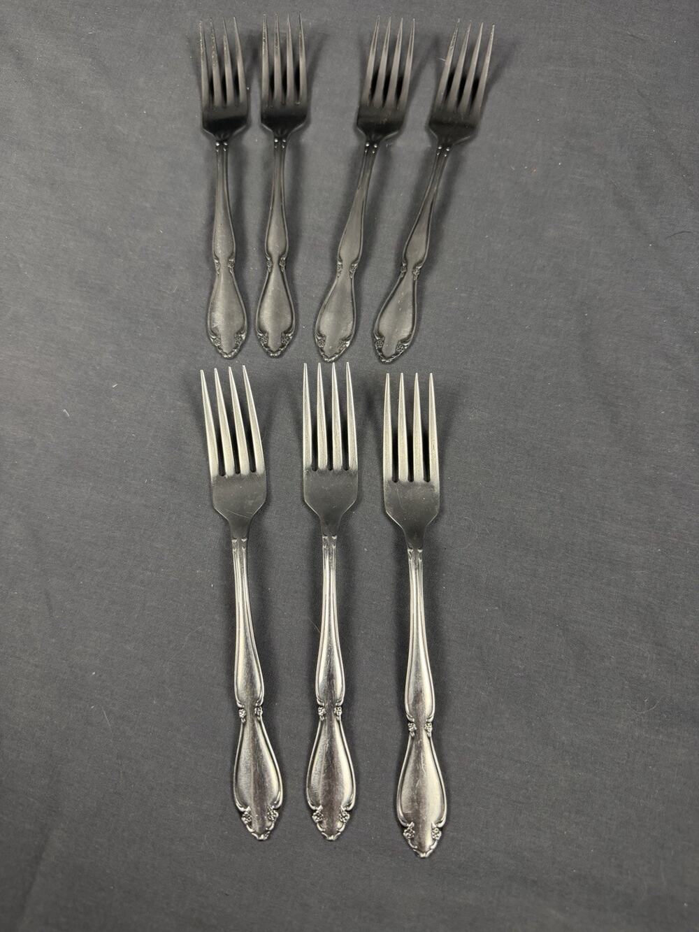 Lot of 7 Oneida Berkeley Square Stainless Dinner forks